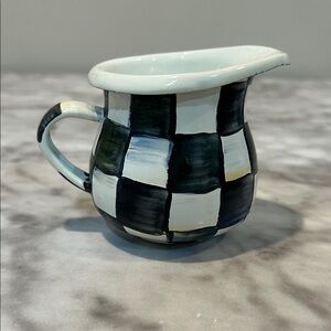 MacKenzie-Childs Black and White Checkered small cream holder